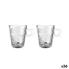 Komplekts ar kafijas tasēm La Mediterránea Lima abstracto Caurspīdīgs Stikls 210 ml 2 Daudzums (36 Vienības)