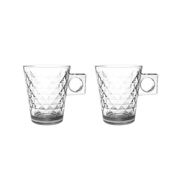 Osainen kahvikuppisetti La Mediterránea Lima diamond Läpinäkyvä Lasi 210 ml 2 Kappaletta (36 Osaa)