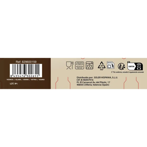Osainen kahvikuppisetti La Mediterránea Lima lineal Läpinäkyvä Lasi 210 ml 2 Kappaletta (36 Osaa)
