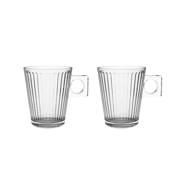 Osainen kahvikuppisetti La Mediterránea Lima lineal Läpinäkyvä Lasi 210 ml 2 Kappaletta (36 Osaa)