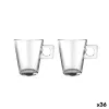 Komplekts ar kafijas tasēm La Mediterránea Lima liso Caurspīdīgs Stikls 210 ml 2 Daudzums (36 Vienības)