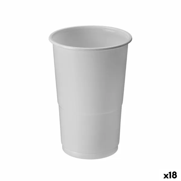 Stiklinių rinkinys Algon Balta 250 ml 50 Dalys (18 vnt.)
