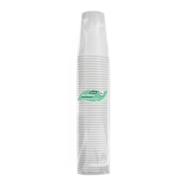 Stiklinių rinkinys Algon Balta 250 ml 50 Dalys (18 vnt.)