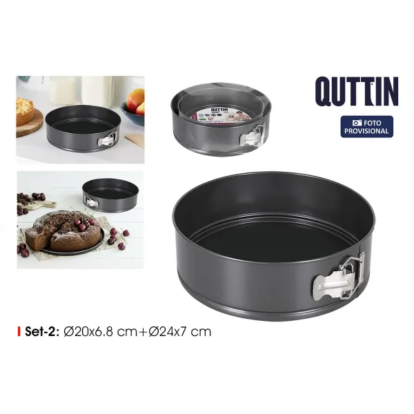 Atsperu Formas Panna Quttin Melns 20 x 6,8+24 x 7 cm 2 Daudzums (6 gb.)