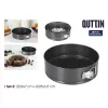 Atsperu Formas Panna Quttin Melns 24 x 7+28 x 6,8 cm 2 Daudzums (6 gb.)