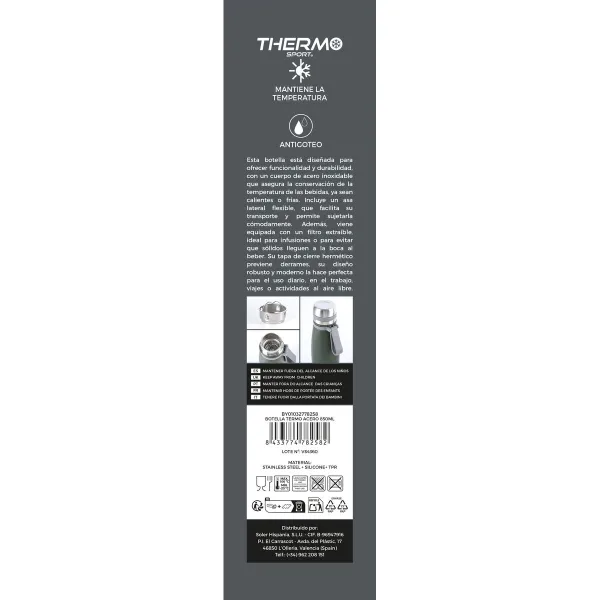 Termospullo ThermoSport 850 ml (6 osaa)