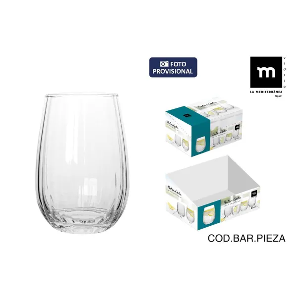Ūdens glāze La Mediterránea Nalon optic (36 Vienības)