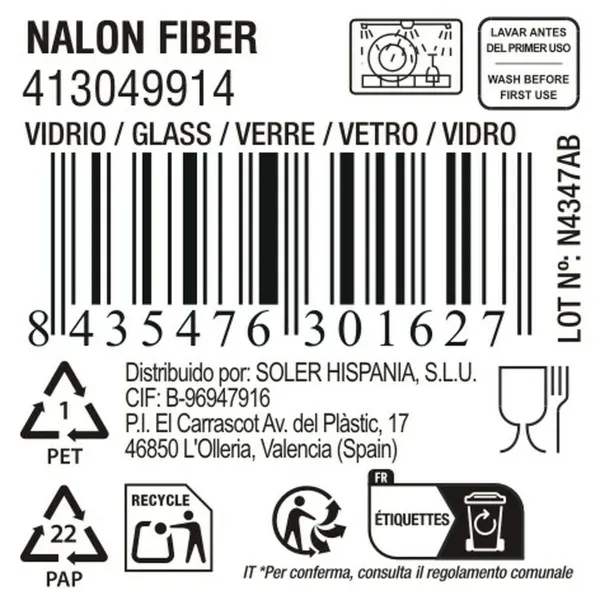 Vesilasi La Mediterránea Nalon fiber (36 Osaa)