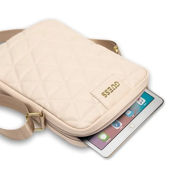 Guess Quilted Tablet Bag 10" (Pink)