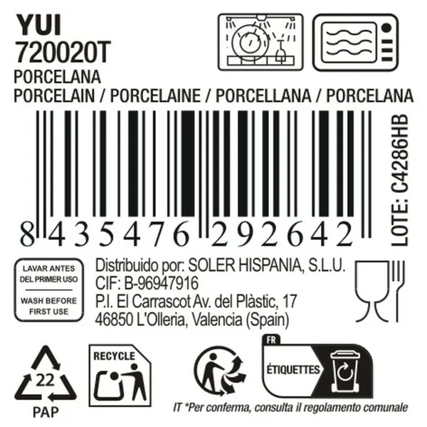 Поднос La Mediterránea Yui Круглая (18 штук)