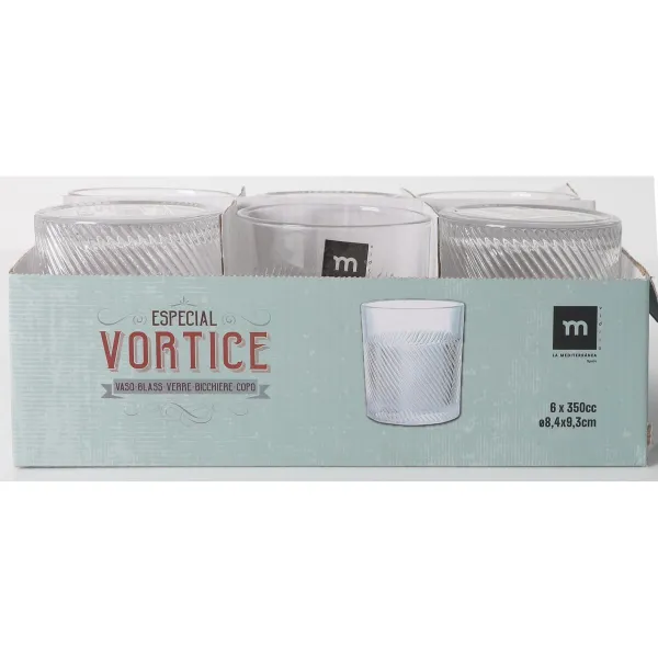 Glass for water La Mediterránea Vortice (48 Units)