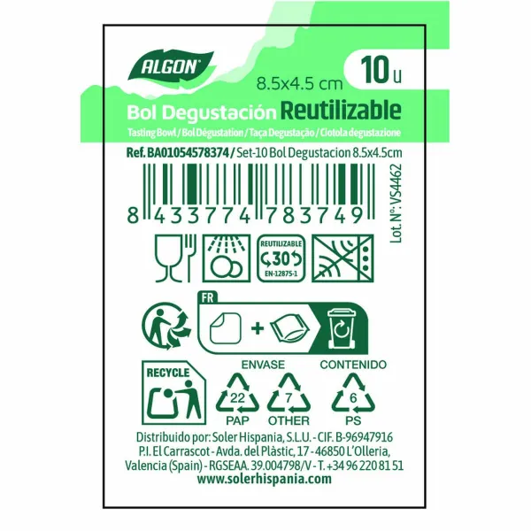 Užkandžių indai Algon 10 Dalys (24 vnt.)