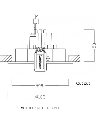 MOTTO TREND LED ROUND WH 36° NW