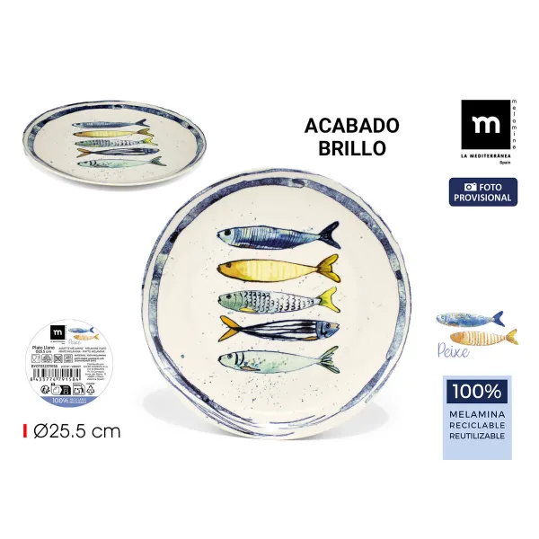 Плоская тарелка La Mediterránea Peixe 25,5 cm (24 штук)