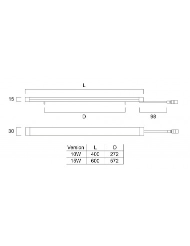 CONVENIO LINEAR WHITE 12V 600MM