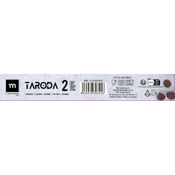 Набор стаканов La Mediterránea Taroda 380 ml 2 Предметы (24 штук)