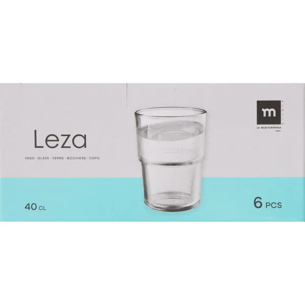 Set of glasses La Mediterránea Leza 400 ml 6 Pieces (8 Units)