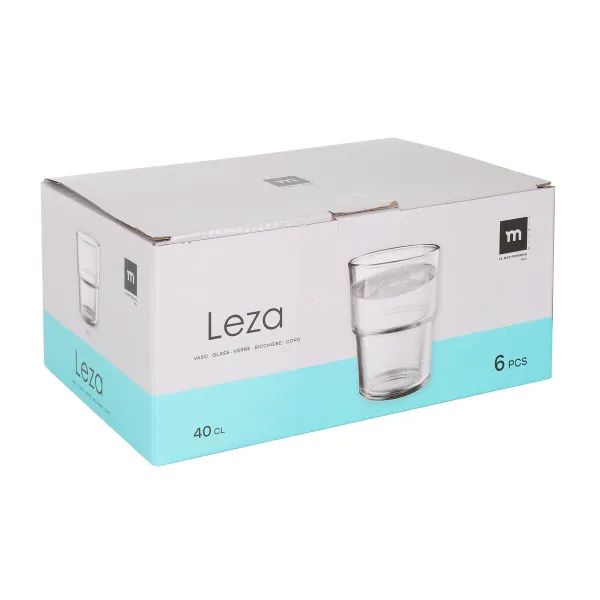 Set of glasses La Mediterránea Leza 400 ml 6 Pieces (8 Units)