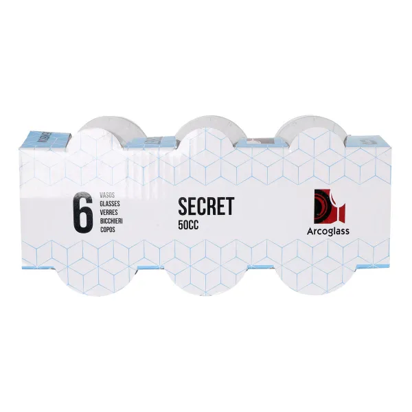 Set of Shot Glasses Arcoglass Secret 50 ml 6 Pieces (18 Units)
