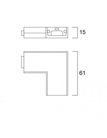 CONVENIO FLAT CORNER WHITE 12V 3000K