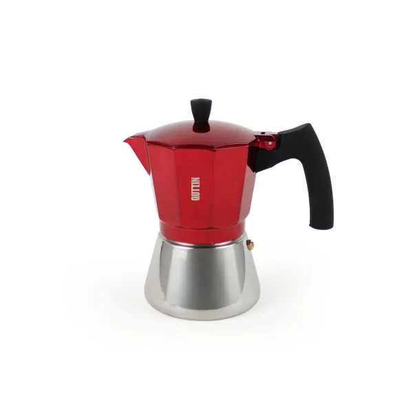 Italian Coffee Pot Quttin Red Aluminium 0,45 L (6 Units)
