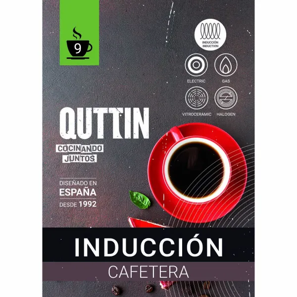 Italian Coffee Pot Quttin Red Aluminium 0,45 L (6 Units)