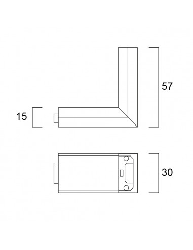 CONVENIO INSIDE CORNER WHITE 12V 3000K