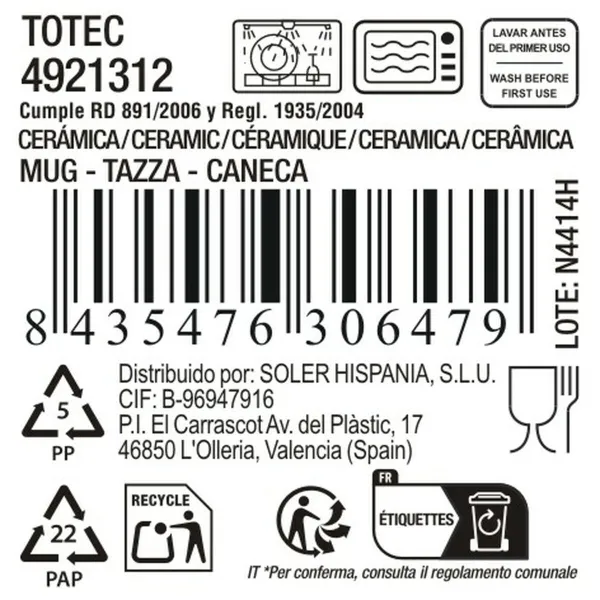 Cup La Mediterránea Totec 300 ml (18 Units)