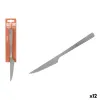 Meat Knife Set Quttin LOUVRE Silver 23,6 x 2 cm 2 Pieces (12 Units)