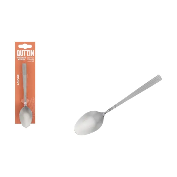 Desertinių šaukštų rinkinys Quttin LOUVRE Sidabras 1,5 mm 14,8 x 3,2 cm 6 Dalys (12 vnt.)