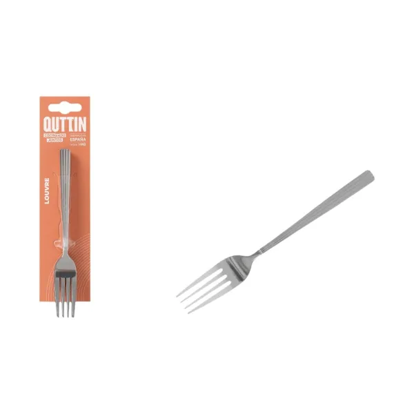 Set of Dessert Forks Quttin LOUVRE Silver 1,5 mm 14,8 x 3,2 cm 6 Pieces (12 Units)
