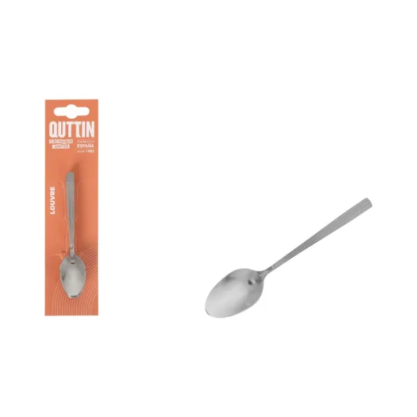 coffee spoons Quttin LOUVRE Silver 1,5 mm 10,6 x 2,4 cm 6 Pieces (12 Units)