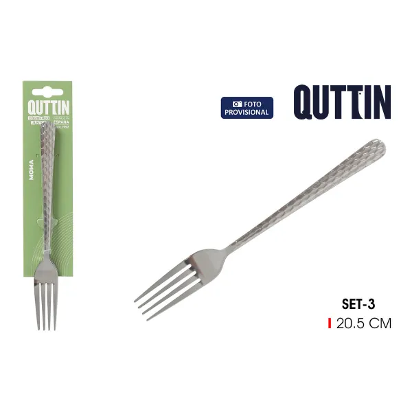 Šakučių rinkinys Quttin MOMA 20,5 x 2,4 cm 3 Dalys (12 vnt.)