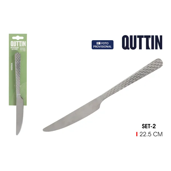 Столовый нож Quttin MOMA 22,5 x 2 cm 2 Предметы (12 штук)