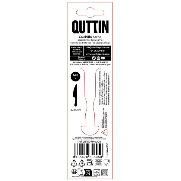 Zobains Nazis Quttin MOMA 22,6 x 2 cm 2 Daudzums (12 gb.)