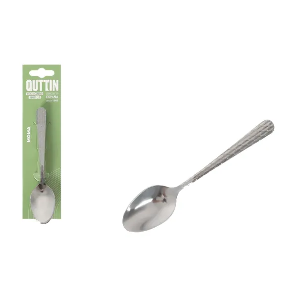 Dessert spoon set Quttin MOMA Black 14,2 x 3,2 cm 6 Pieces (12 Units)