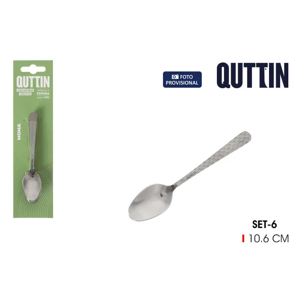 Kahvilusikka Quttin MOMA 10,6 x 2,5 cm 6 Kappaletta (12 osaa)