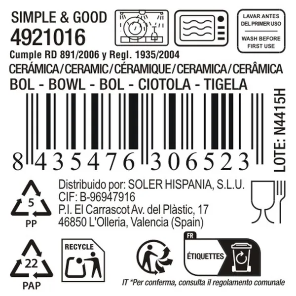 Dubuo La Mediterránea Simple&good 630 ml (16 vnt.)