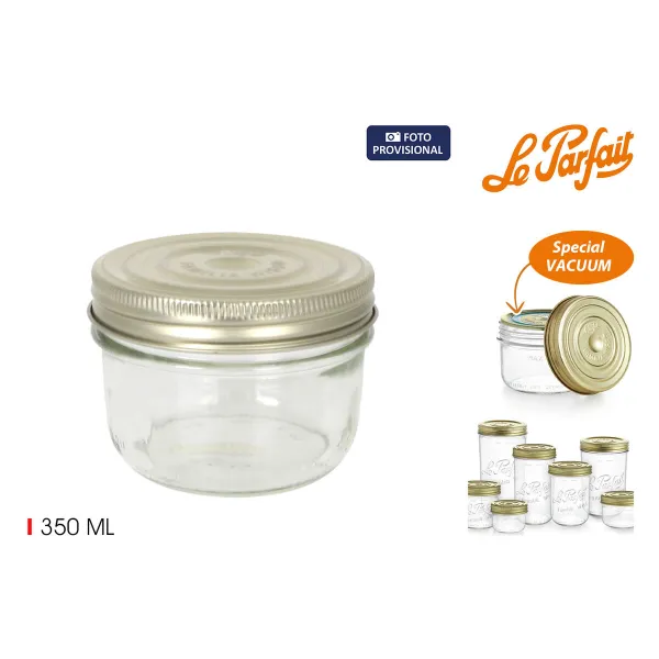 яс Le Parfait Wiss Прозрачный Позолоченный 350 ml герметический (6 штук)