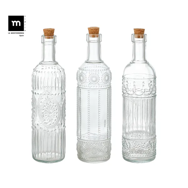 Стеклянная бутылка La Mediterránea Прозрачный Kорка Cтекло 1 L (12 штук)