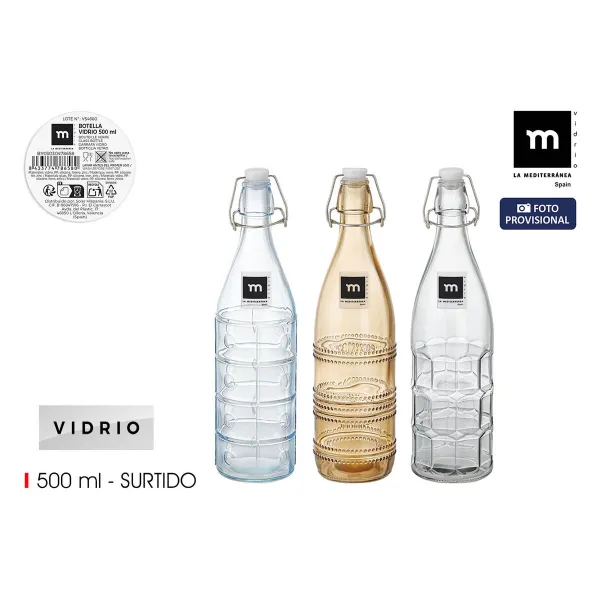 Стеклянная бутылка La Mediterránea Cтекло 500 ml (24 штук)