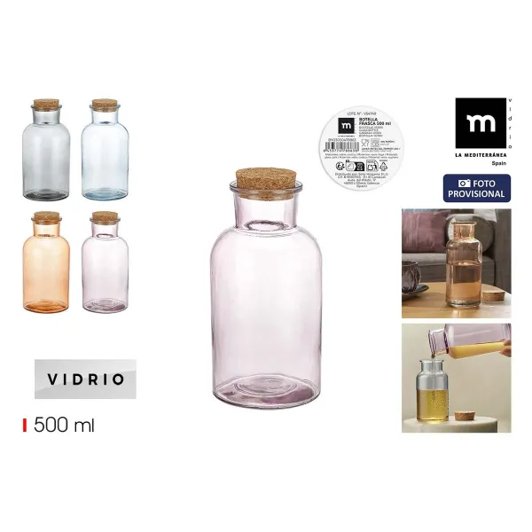 Стеклянная бутылка La Mediterránea Kорка Cтекло 500 ml (16 штук)