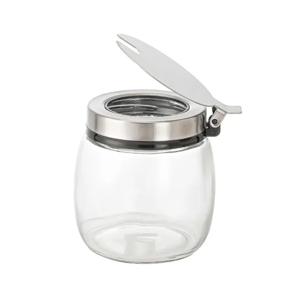 Sugar Bowl La Mediterránea Transparent Silver Glass Steel 0,25 L 7 x 8,7 cm (24 Units)