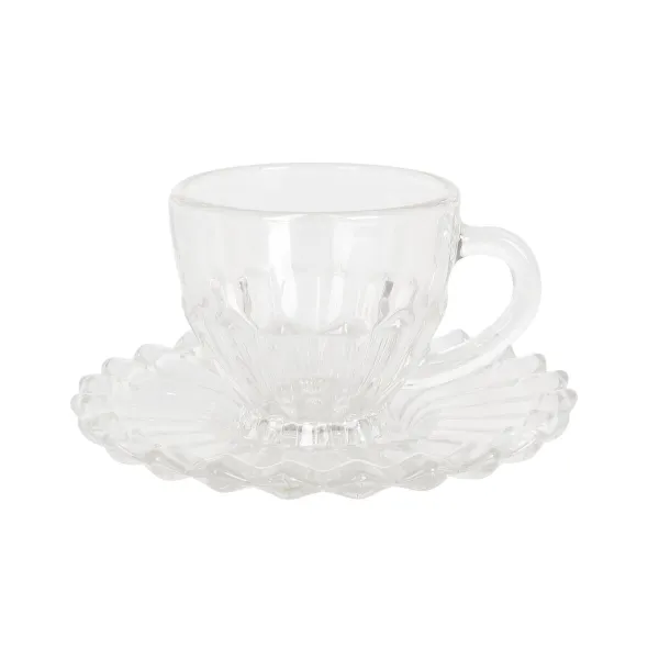 Coffee Set La Mediterránea Elianor Transparent 100 ml 6 Pieces (4 Units)