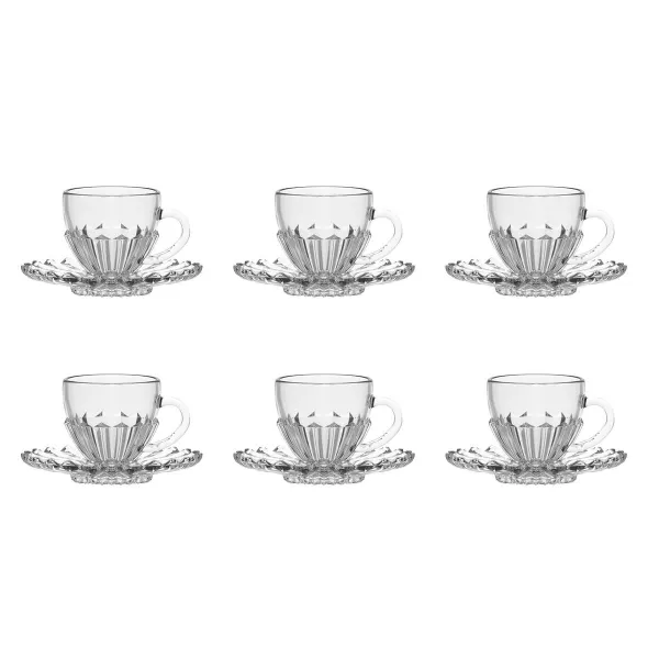 Coffee Set La Mediterránea Elianor Transparent 100 ml 6 Pieces (4 Units)