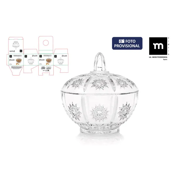 Glass Jar Inde Elisabeth Transparent (18 Units)