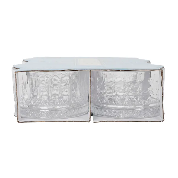 Set of bowls La Mediterránea Amir Transparent Glass 240 ml 4 Pieces (12 Units)