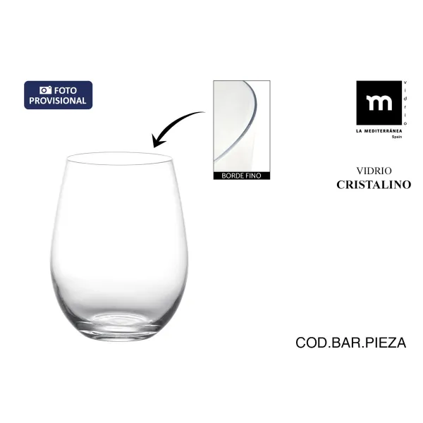 Стакан La Mediterránea Cares Прозрачный Cтекло 580 ml (36 штук)