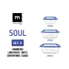 Pusdienu kastīšu komplekts Inde Soul 0,8 L 3 Daudzums (8 gb.)