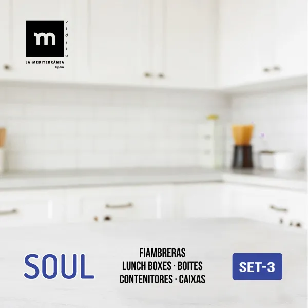 Набор судков La Mediterránea Soul Синий Прозрачный 3 Предметы (8 штук)
